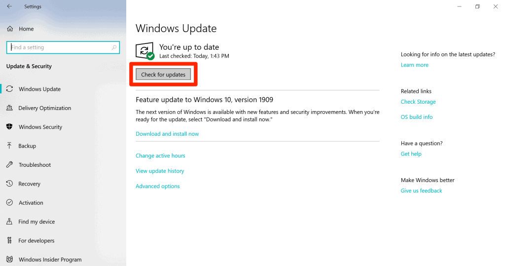 Windows Update - Check for Updates