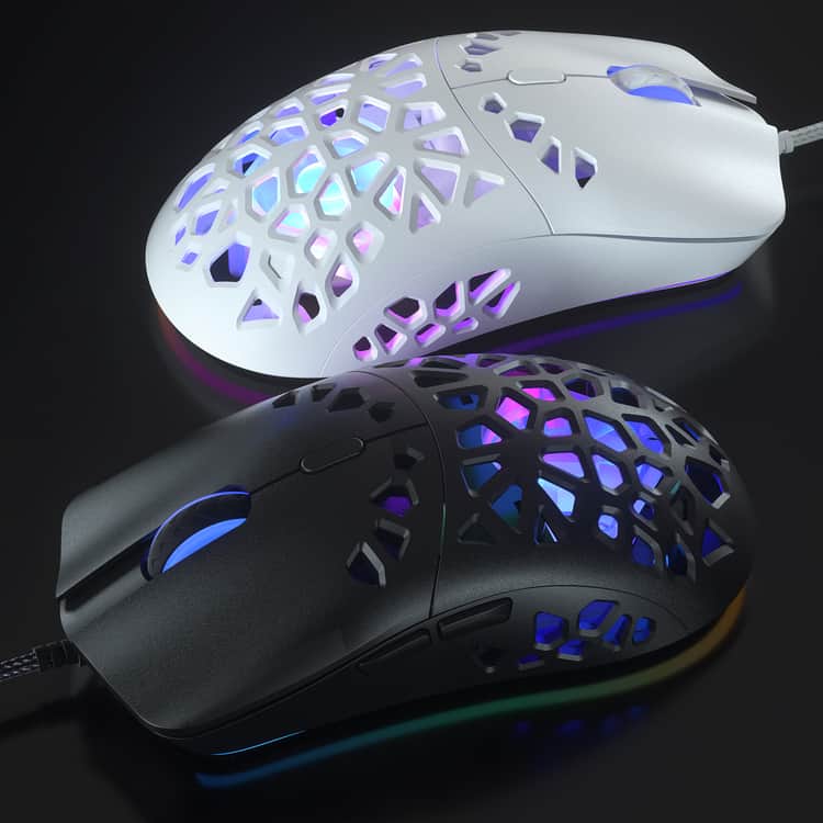 Zephyr Gaming Mouse in White & Black