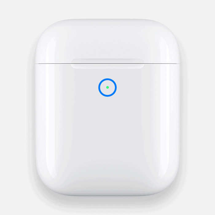 airpods wireless charging case status light