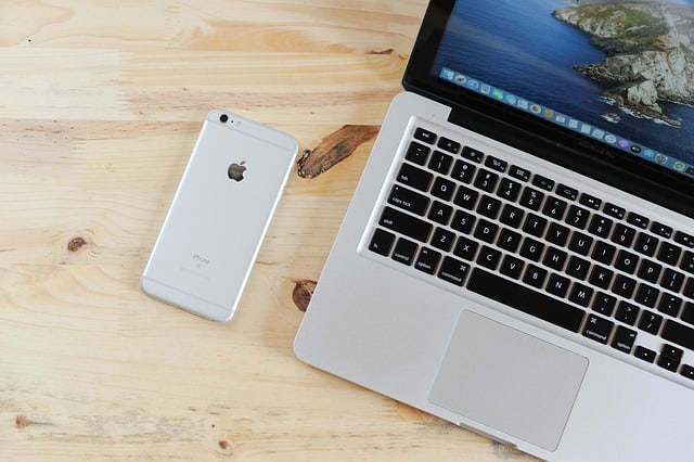 Apple MacBook and iPhone