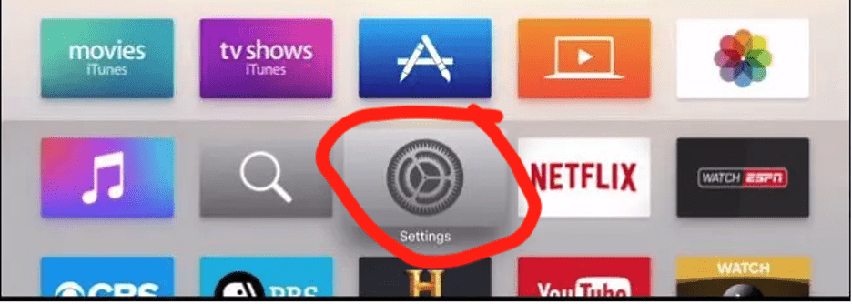 Settings On Apple TV Home Screen