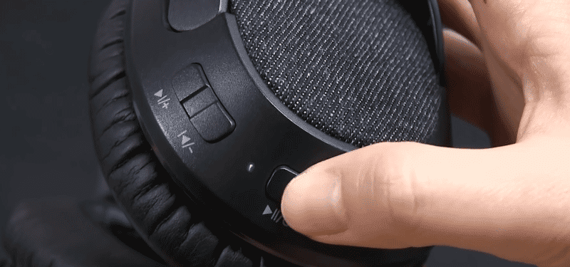 Wireless Bluetooth Headphone Power Button