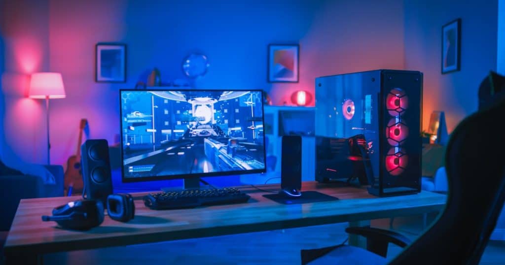 Gaming monitor and PC setup