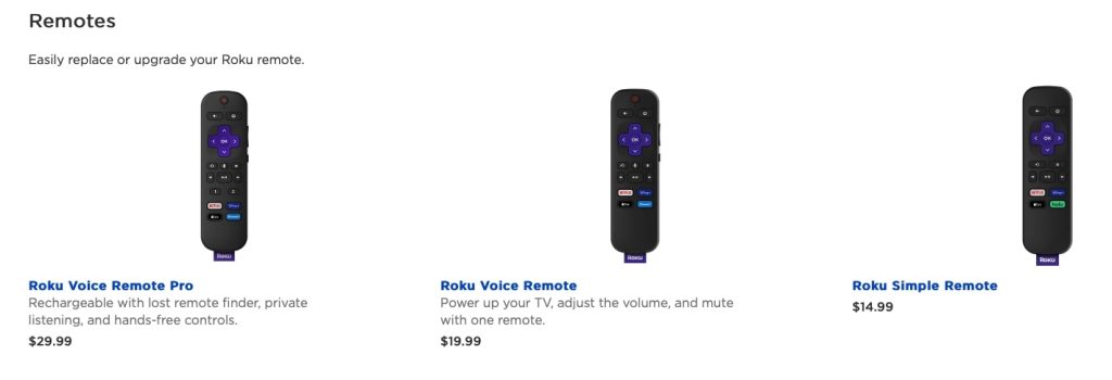 Roku Remote Controls