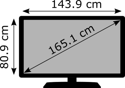 65 inch tv measurements