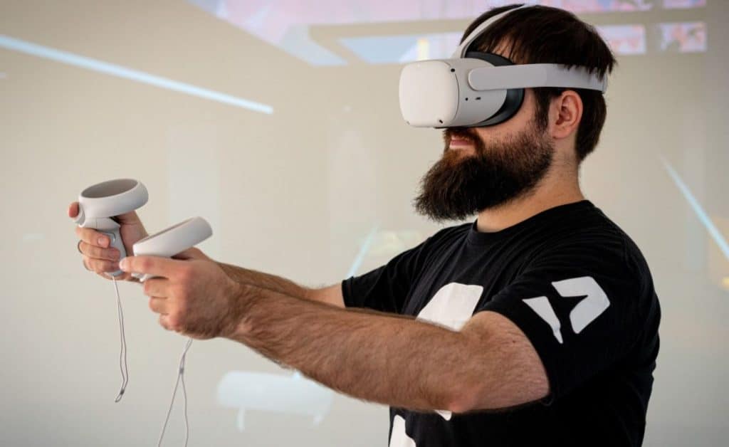 Man with Oculus Quest 2