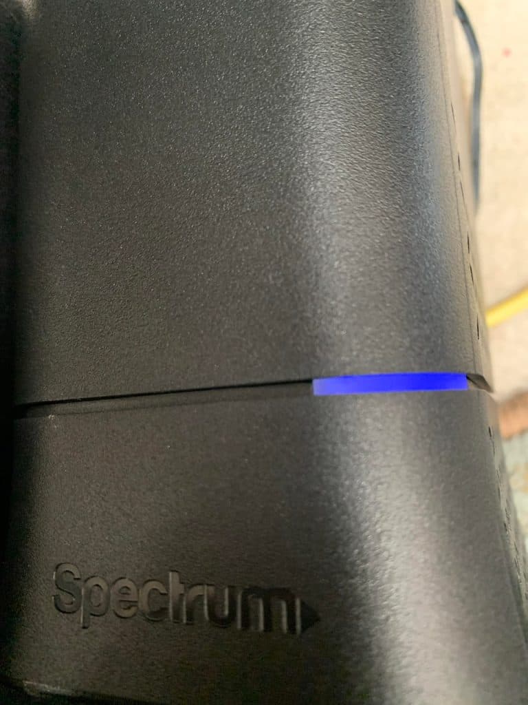 Spectrum Wi-Fi Router Blinking Blue Light