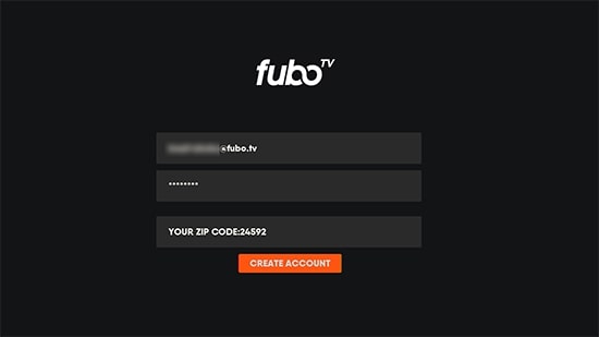 FuboTV Create Account