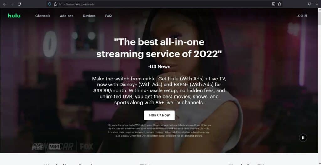 Hulu+ Website